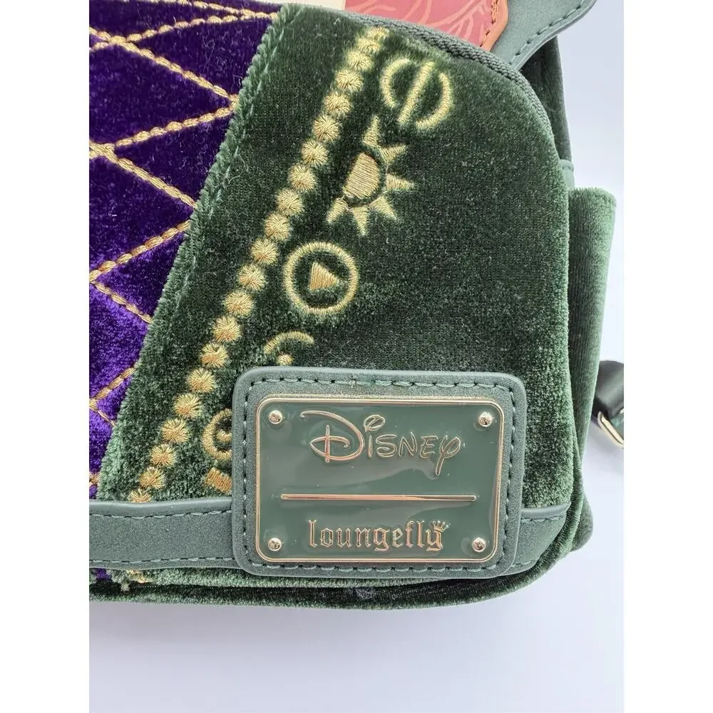 Loungefly Disney Hocus Pocus Green Velvet Winifred Mini Backpack Halloween NWT